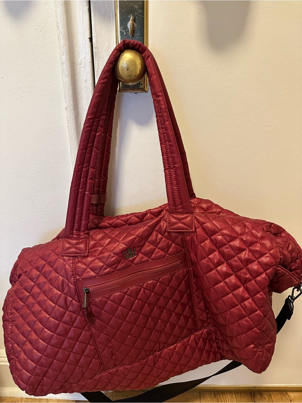 Oliver Thomas Quilted Burgundy Women's Weekender Bag